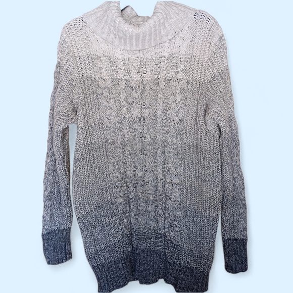 GAP Sweaters - Gap 100% Cotton Thick Tunic Sweater Unisex XL Turtleneck Neutral Knit EUC 0007